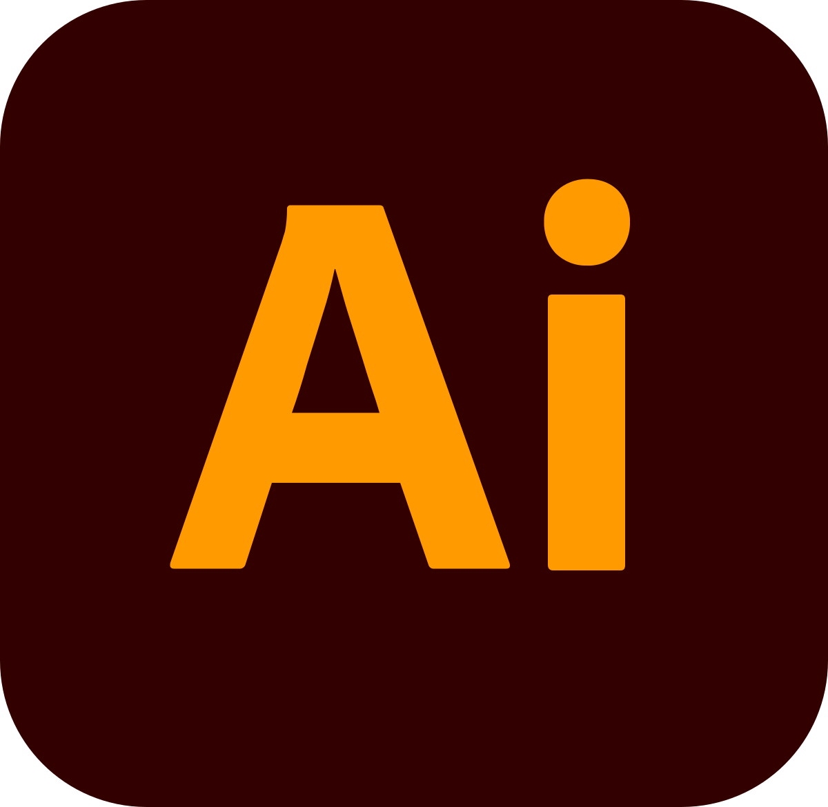 Adobe Illustrator logo orange background with Ai letters