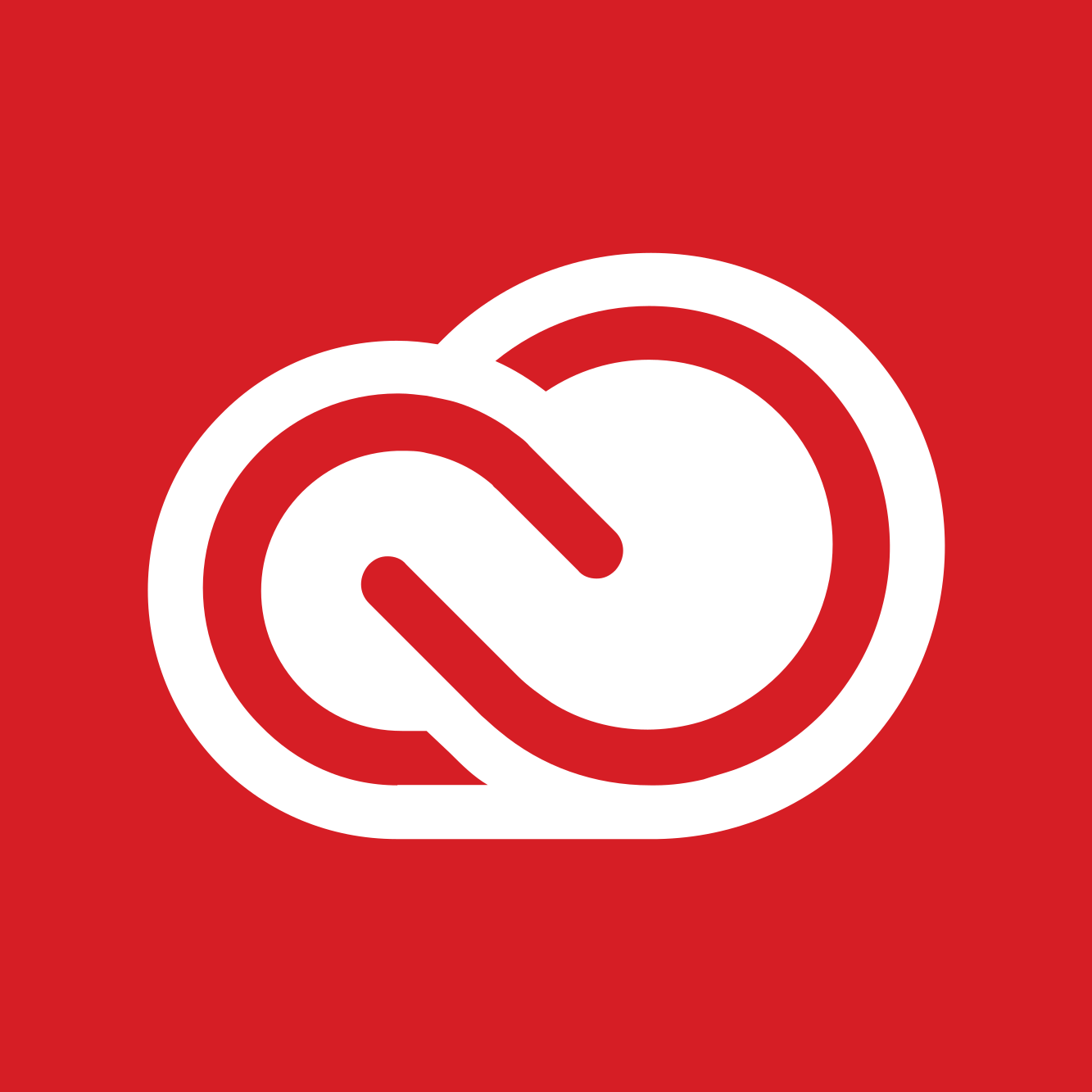 Adobe Creative Cloud logo red background with white icon